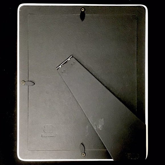 Burnes of Boston White Ceramic Picture Frame Gold Accent for 8 x 10 Photo - Picture 3 of 4